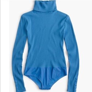Sleek J.Crew Ribbed turtleneck bodysuit NWOT large